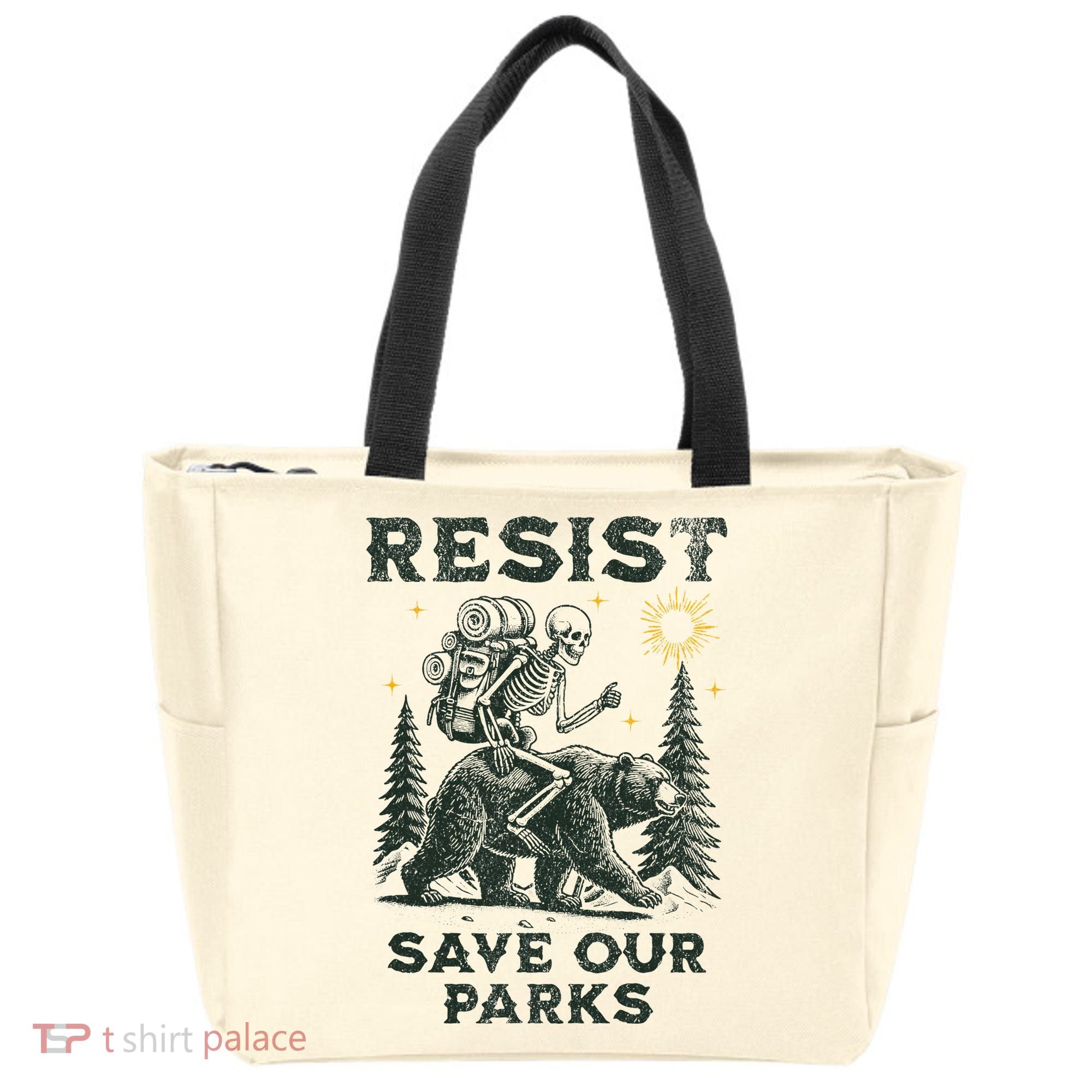 Resist Save Our Parks Alt US National Parks Bear Tote Bag