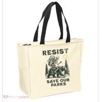 Resist Save Our Parks Alt US National Parks Bear Tote Bag thumb 2