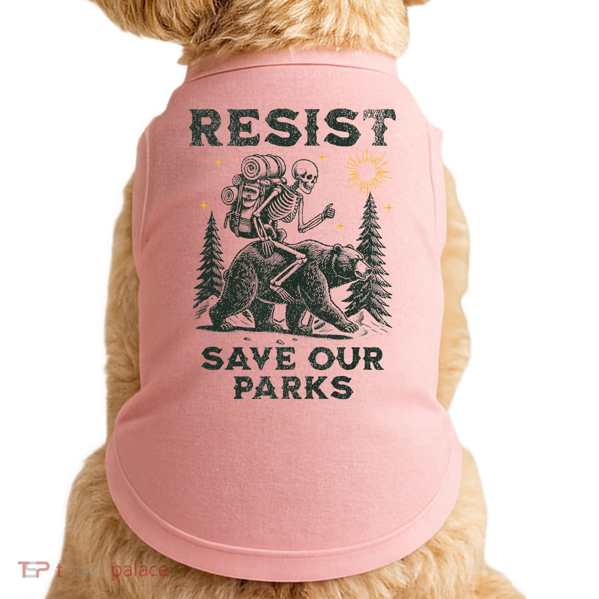 Resist Save Our Parks Alt US National Parks Bear Doggie Tank