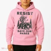 Resist Save Our Parks Alt US National Parks Bear Hoodie thumb 2
