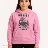 Resist Save Our Parks Alt US National Parks Bear Hoodie thumb 5