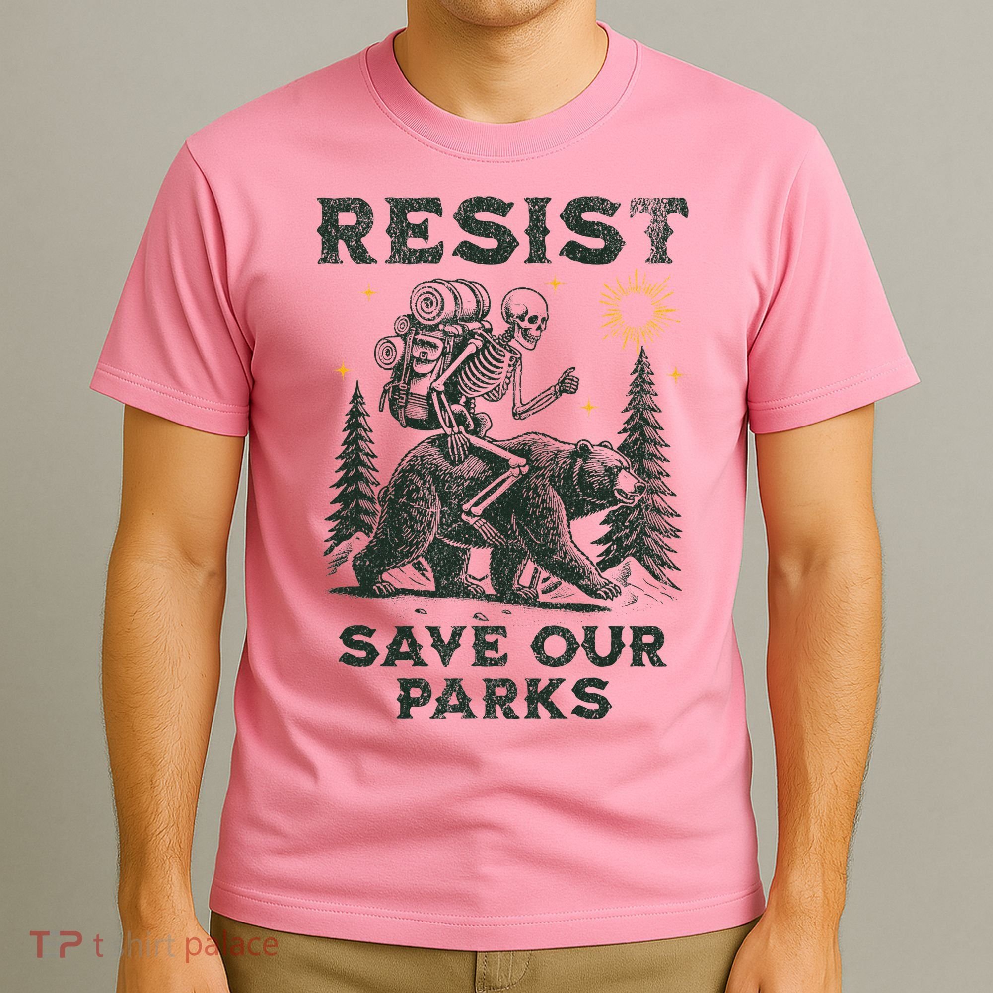 Resist Save Our Parks Alt US National Parks Bear T-Shirt