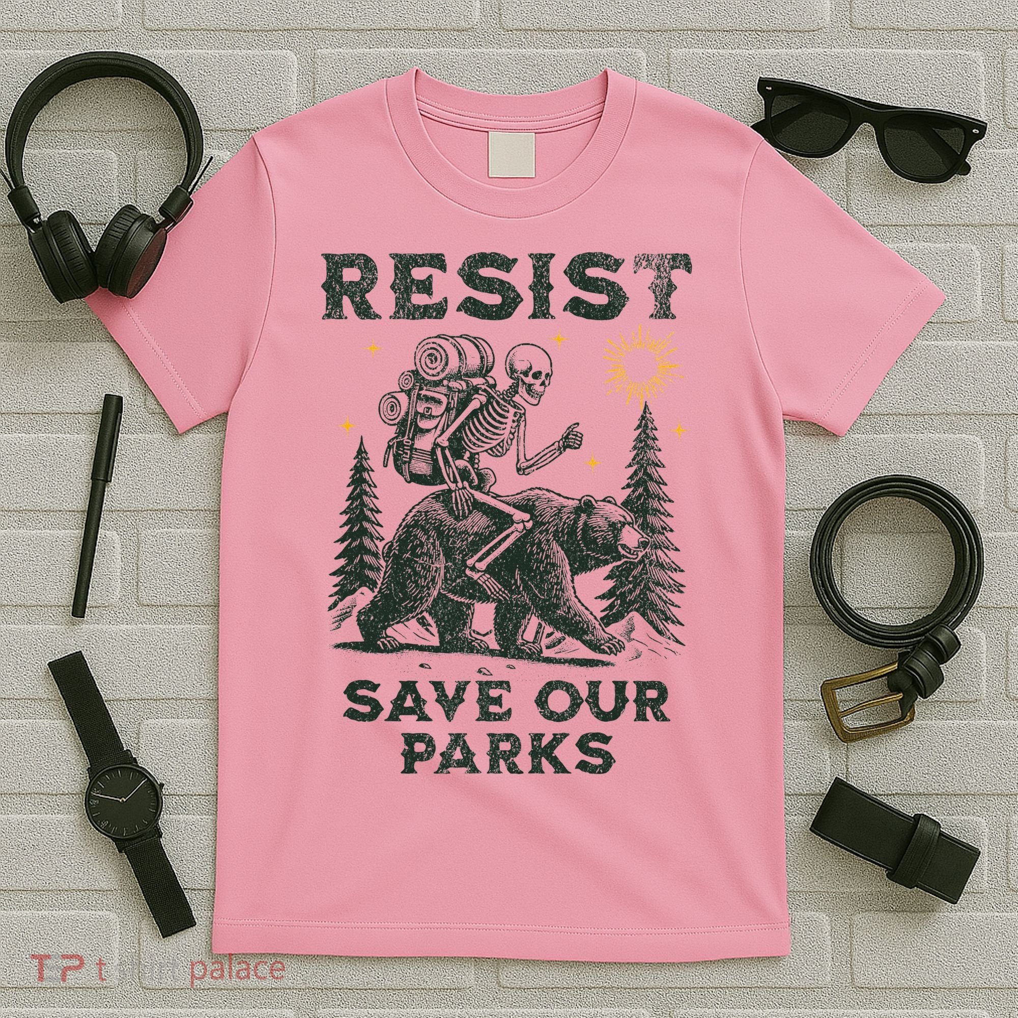 Resist Save Our Parks Alt US National Parks Bear T-Shirt