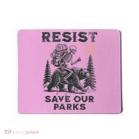 Resist Save Our Parks Alt US National Parks Bear Mousepad thumb 0