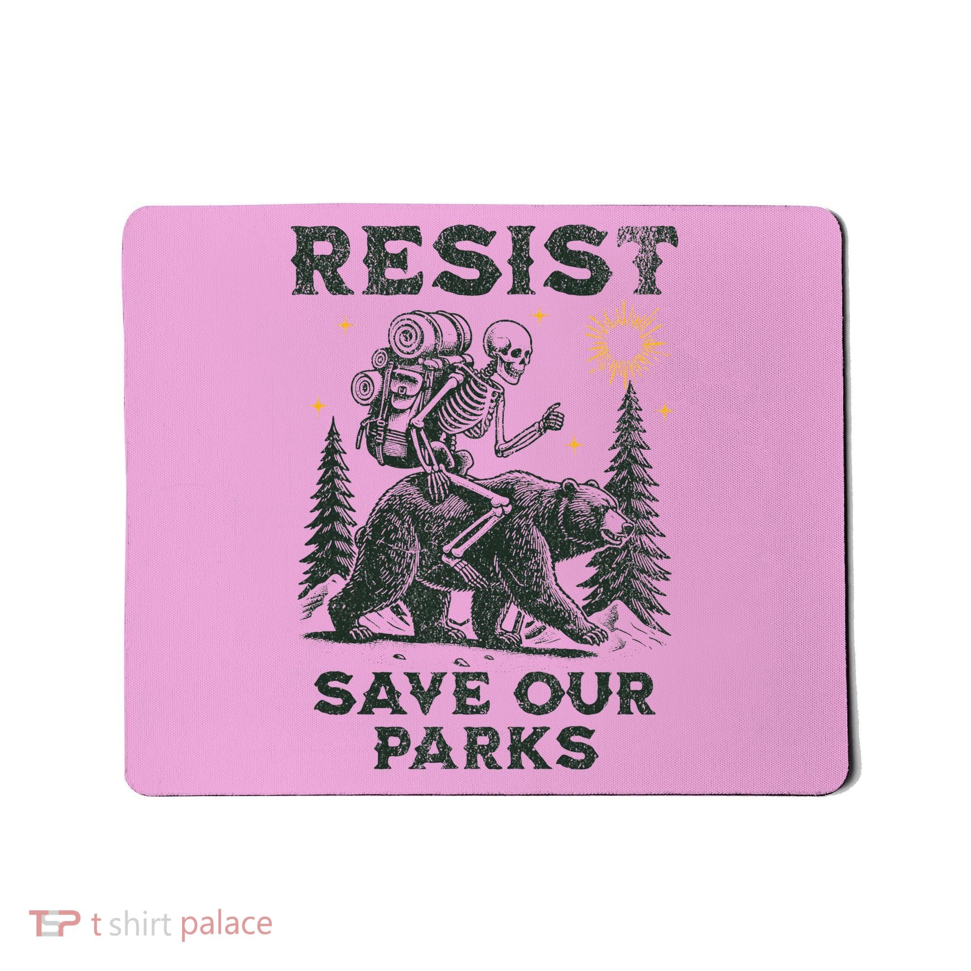 Resist Save Our Parks Alt US National Parks Bear Mousepad