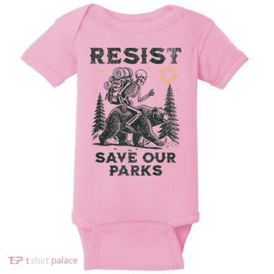 Resist Save Our Parks Alt US National Parks Bear Baby Bodysuit
