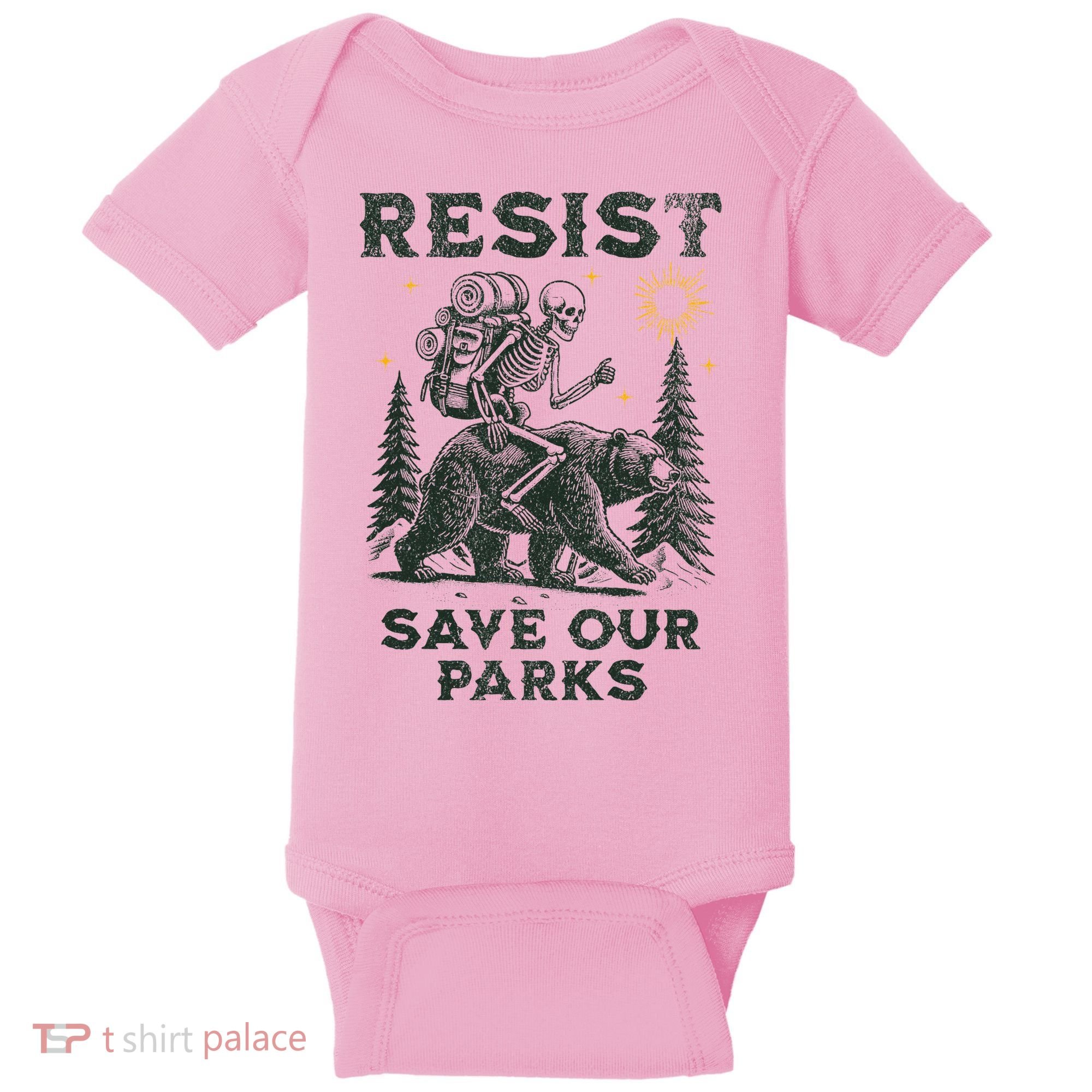 Resist Save Our Parks Alt US National Parks Bear Baby Bodysuit