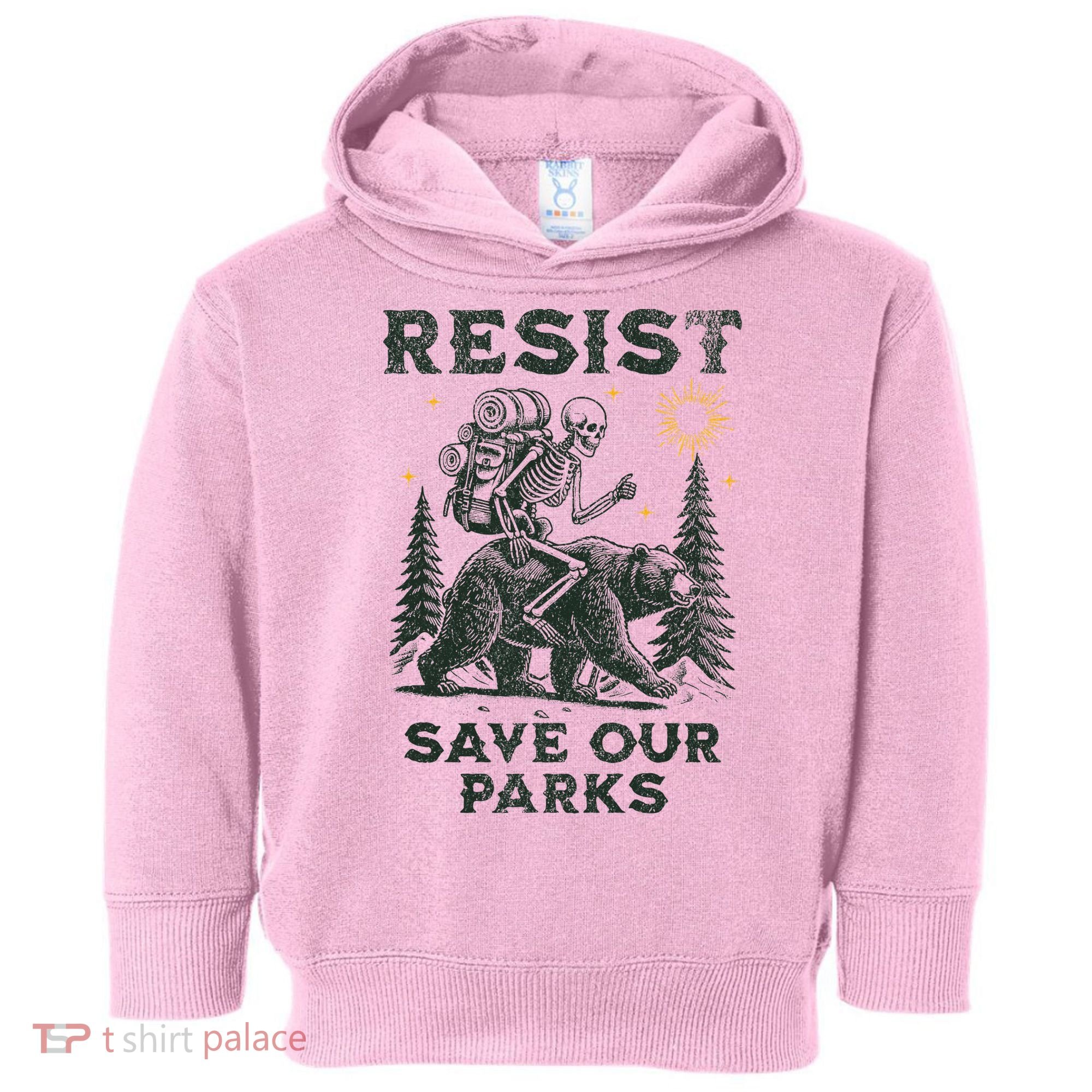 Resist Save Our Parks Alt US National Parks Bear Toddler Hoodie