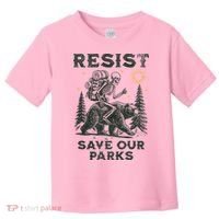 Resist Save Our Parks Alt US National Parks Bear Toddler T-Shirt thumb 0