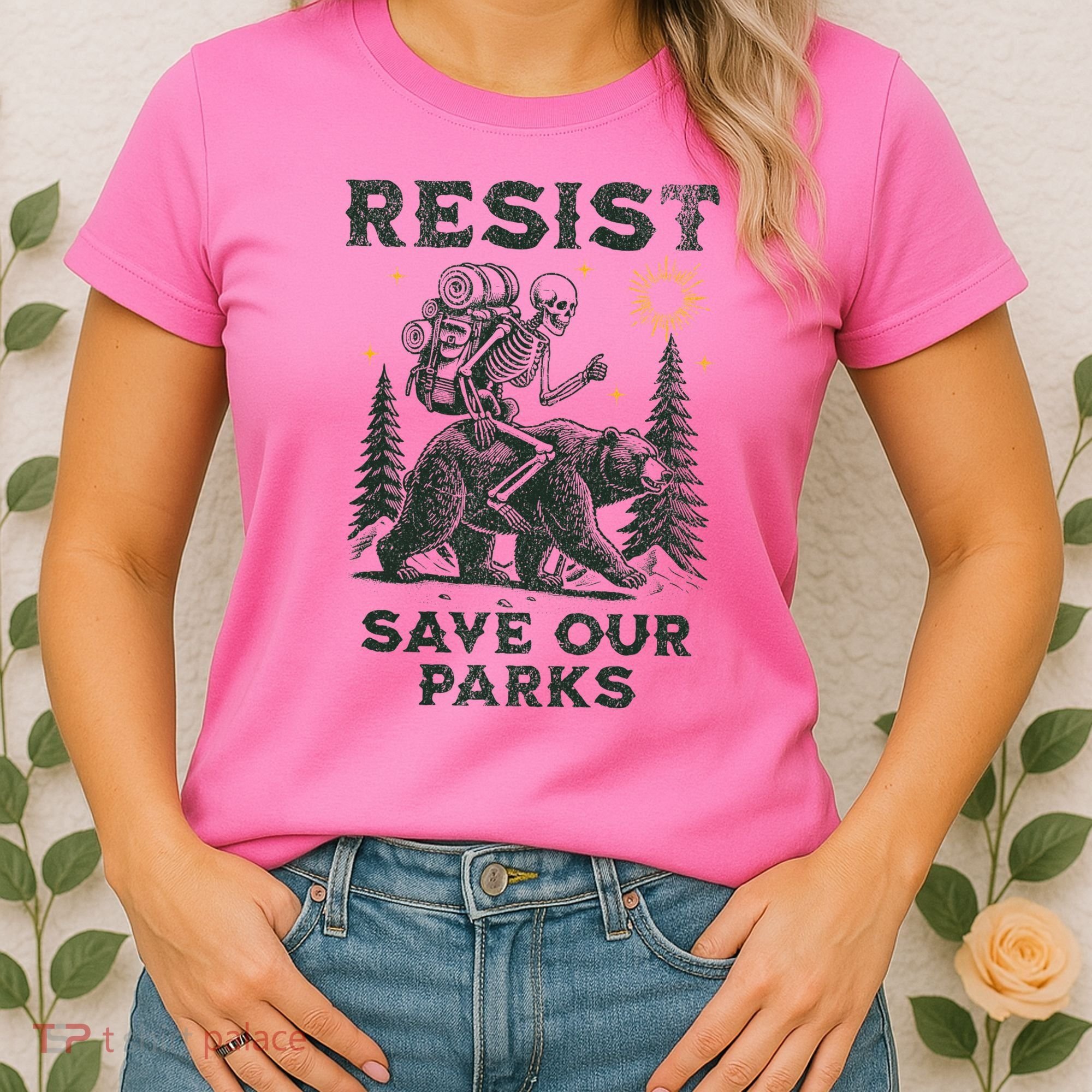 Resist Save Our Parks Alt US National Parks Bear Women's T-Shirt