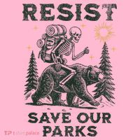 Resist Save Our Parks Alt US National Parks Bear Women's T-Shirt thumb 6