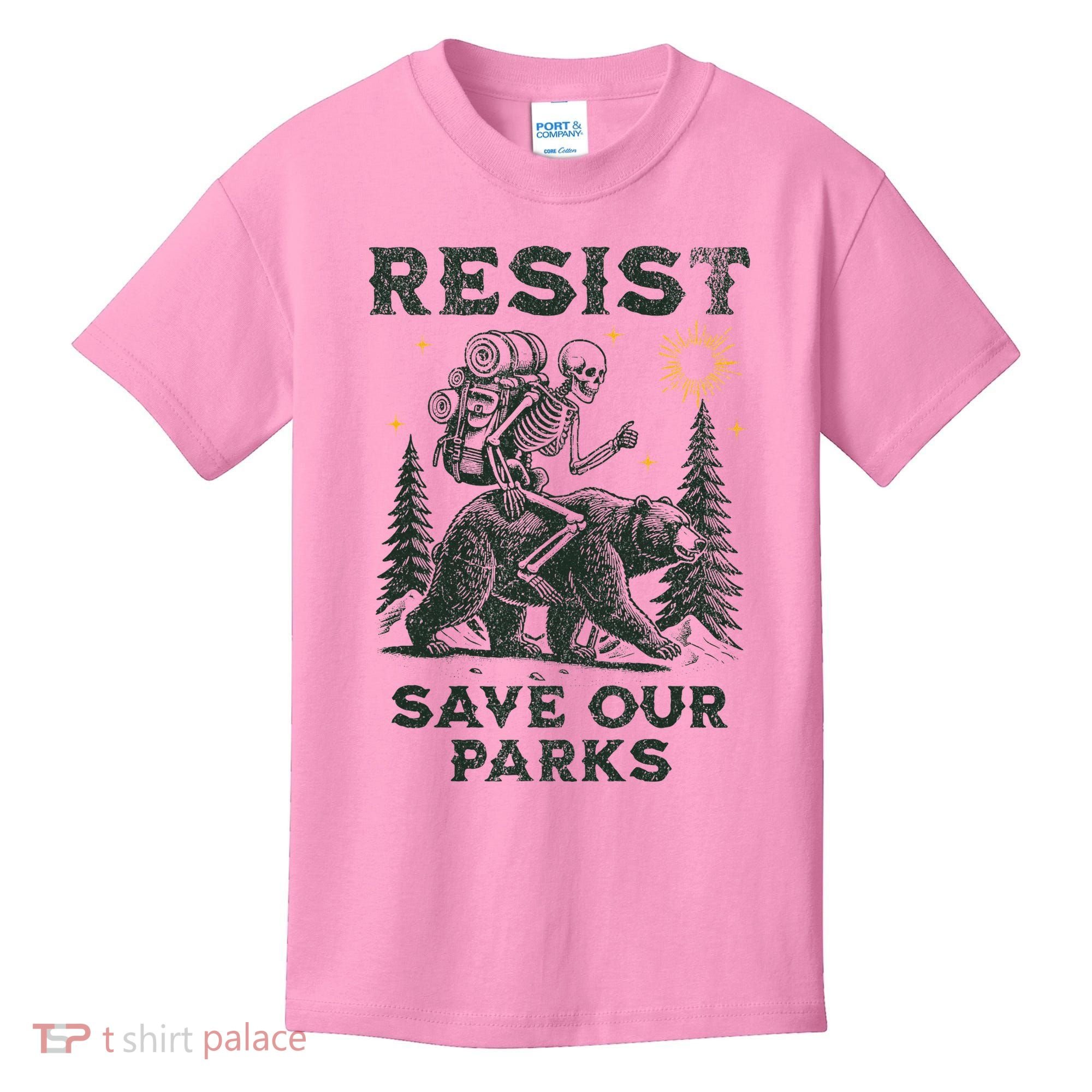 Resist Save Our Parks Alt US National Parks Bear Kids T-Shirt