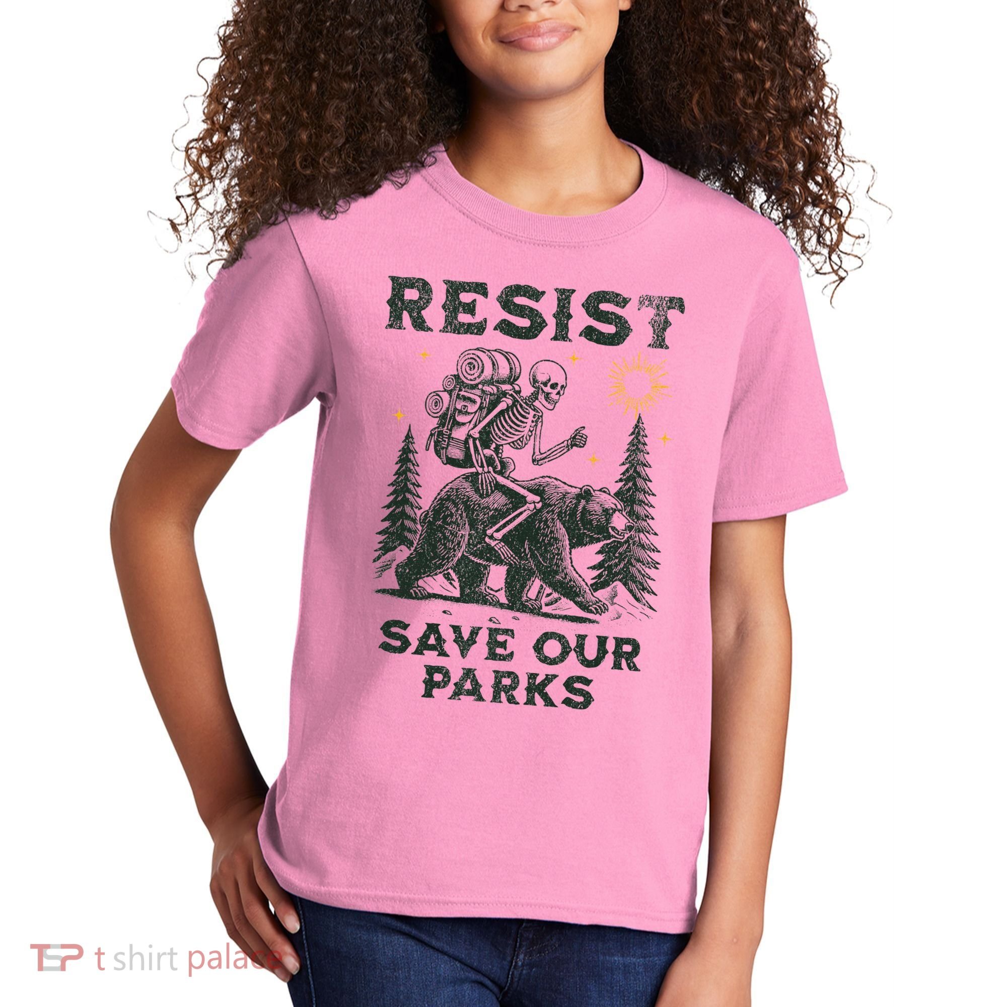 Resist Save Our Parks Alt US National Parks Bear Kids T-Shirt