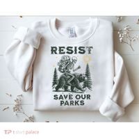 Resist Save Our Parks Alt US National Parks Bear Sweatshirt thumb 2
