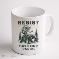Resist Save Our Parks Alt US National Parks Bear Coffee Mug thumb 1