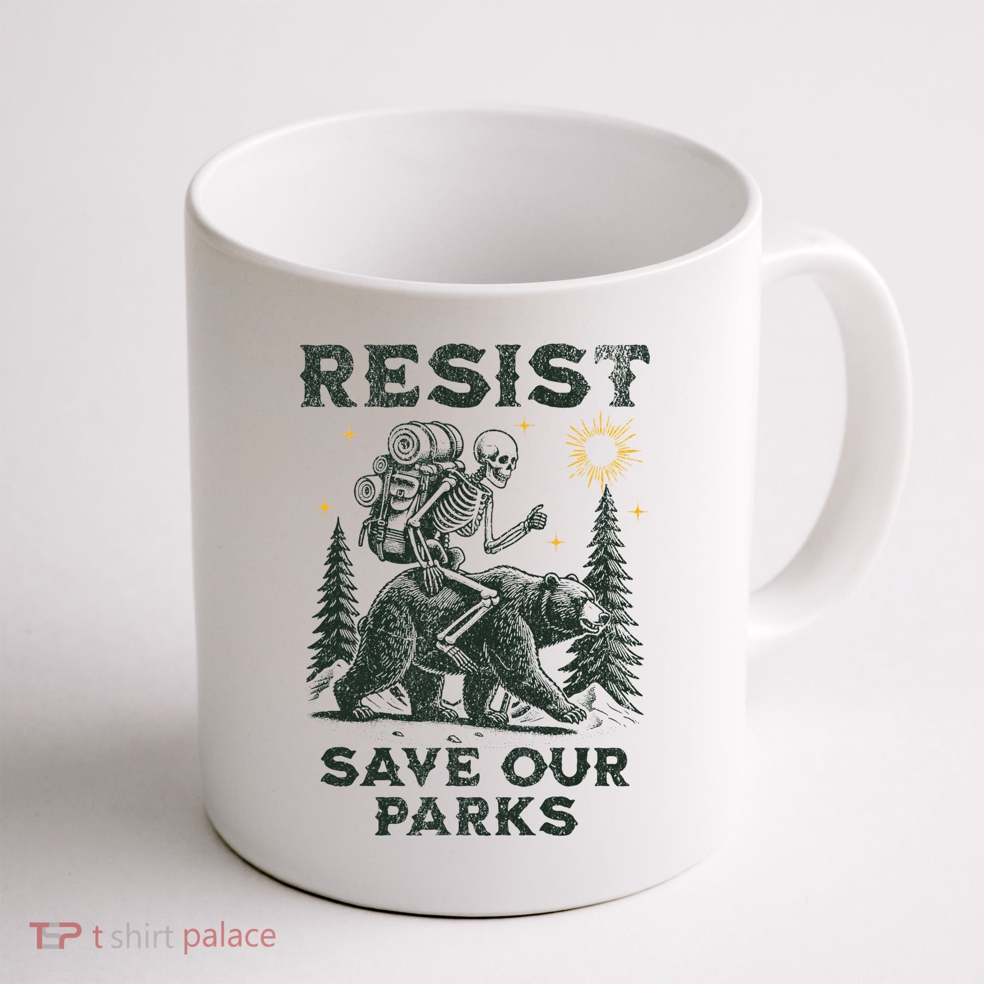 Resist Save Our Parks Alt US National Parks Bear Coffee Mug