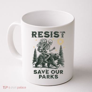 Resist Save Our Parks Alt US National Parks Bear Coffee Mug