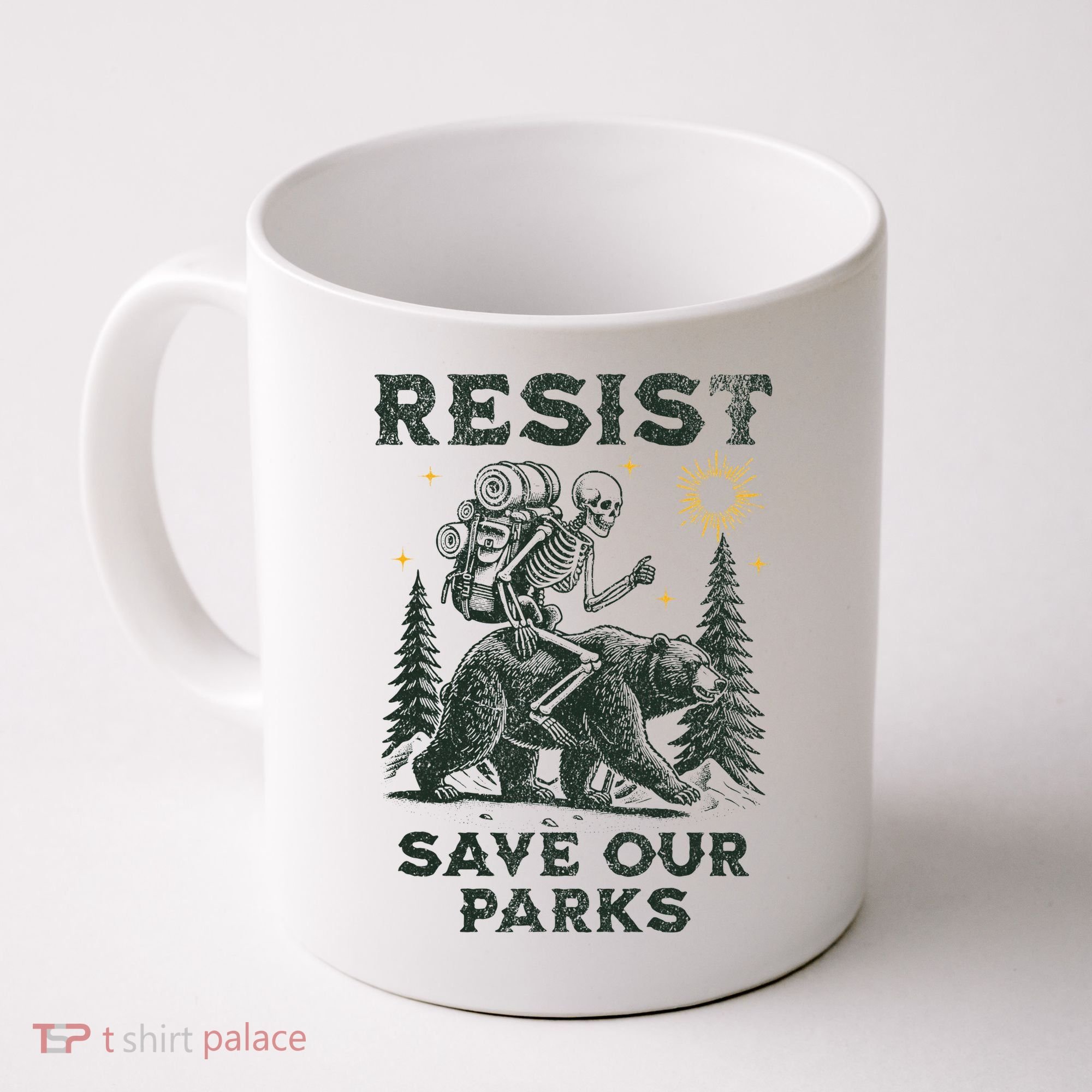 Resist Save Our Parks Alt US National Parks Bear Coffee Mug