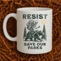 Resist Save Our Parks Alt US National Parks Bear Coffee Mug thumb 2