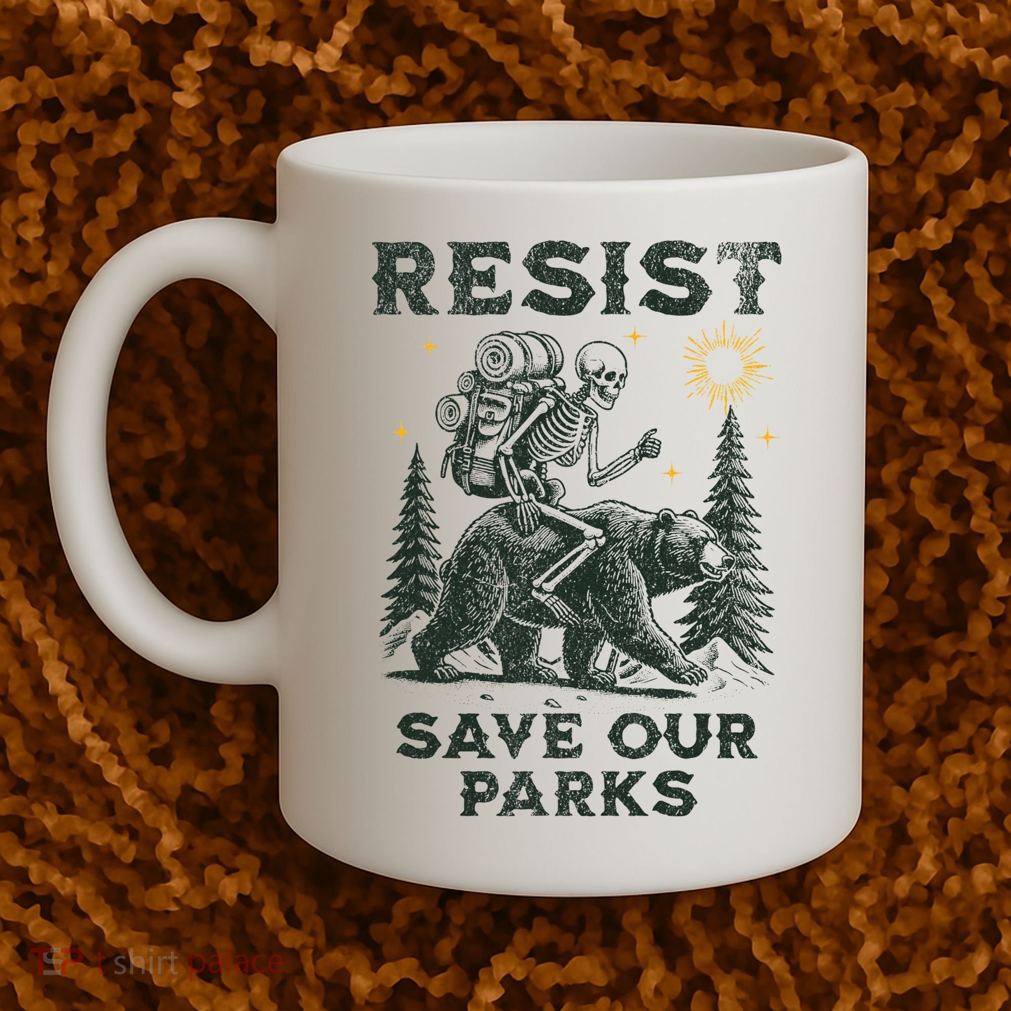 Resist Save Our Parks Alt US National Parks Bear Coffee Mug