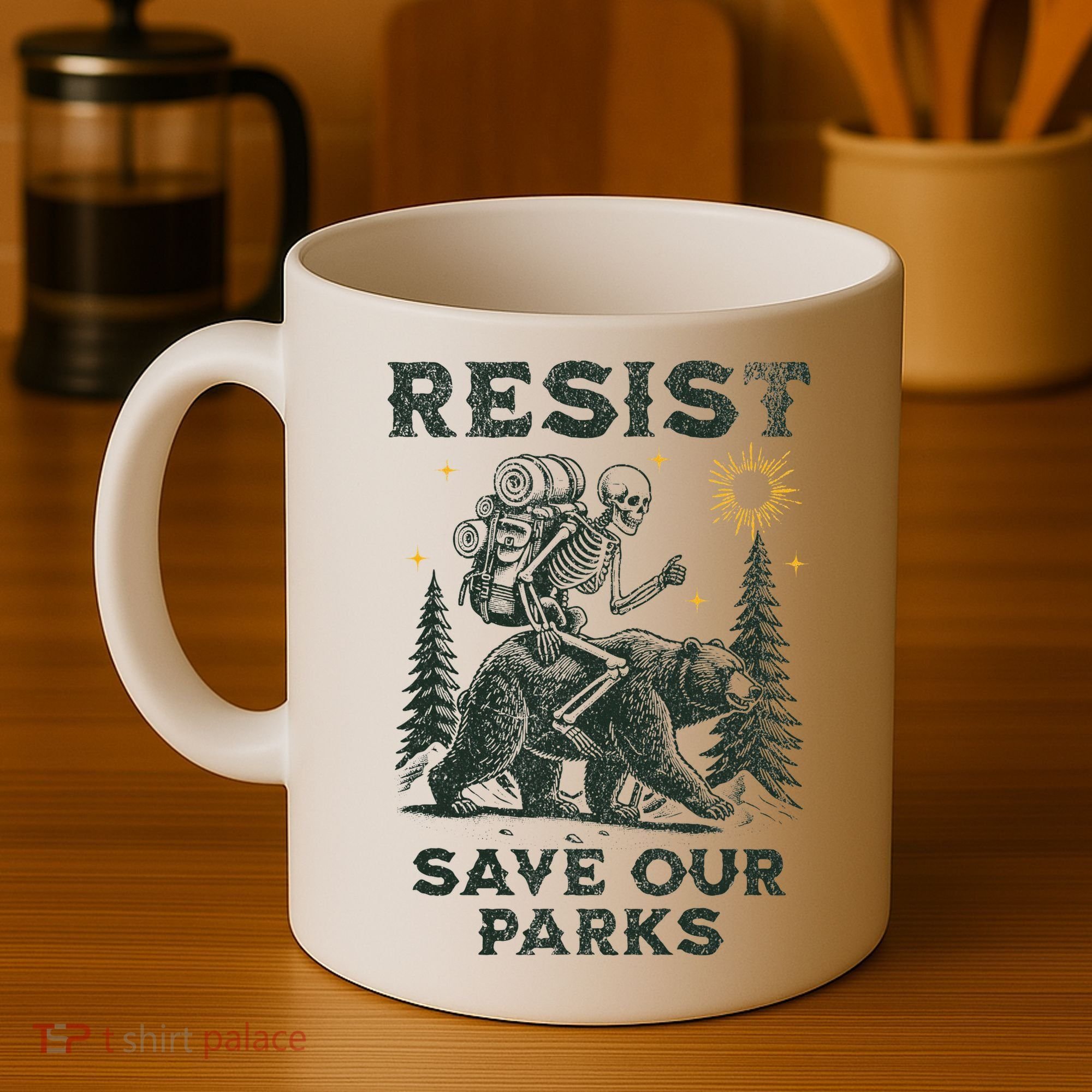 Resist Save Our Parks Alt US National Parks Bear Coffee Mug