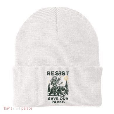 Resist Save Our Parks Alt US National Parks Bear Beanie