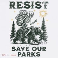 Resist Save Our Parks Alt US National Parks Bear Ornament thumb 1