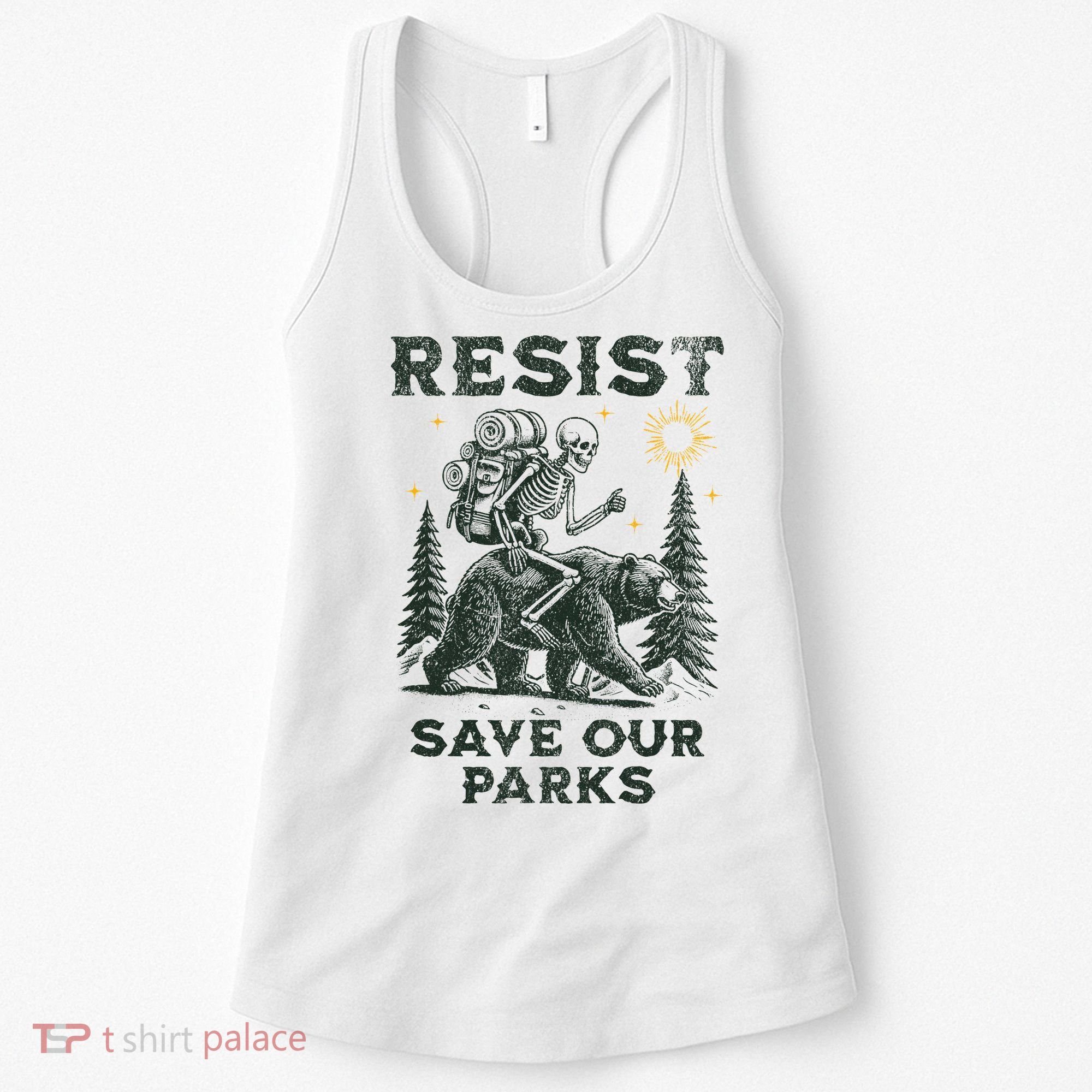 Resist Save Our Parks Alt US National Parks Bear Women's Tank Top