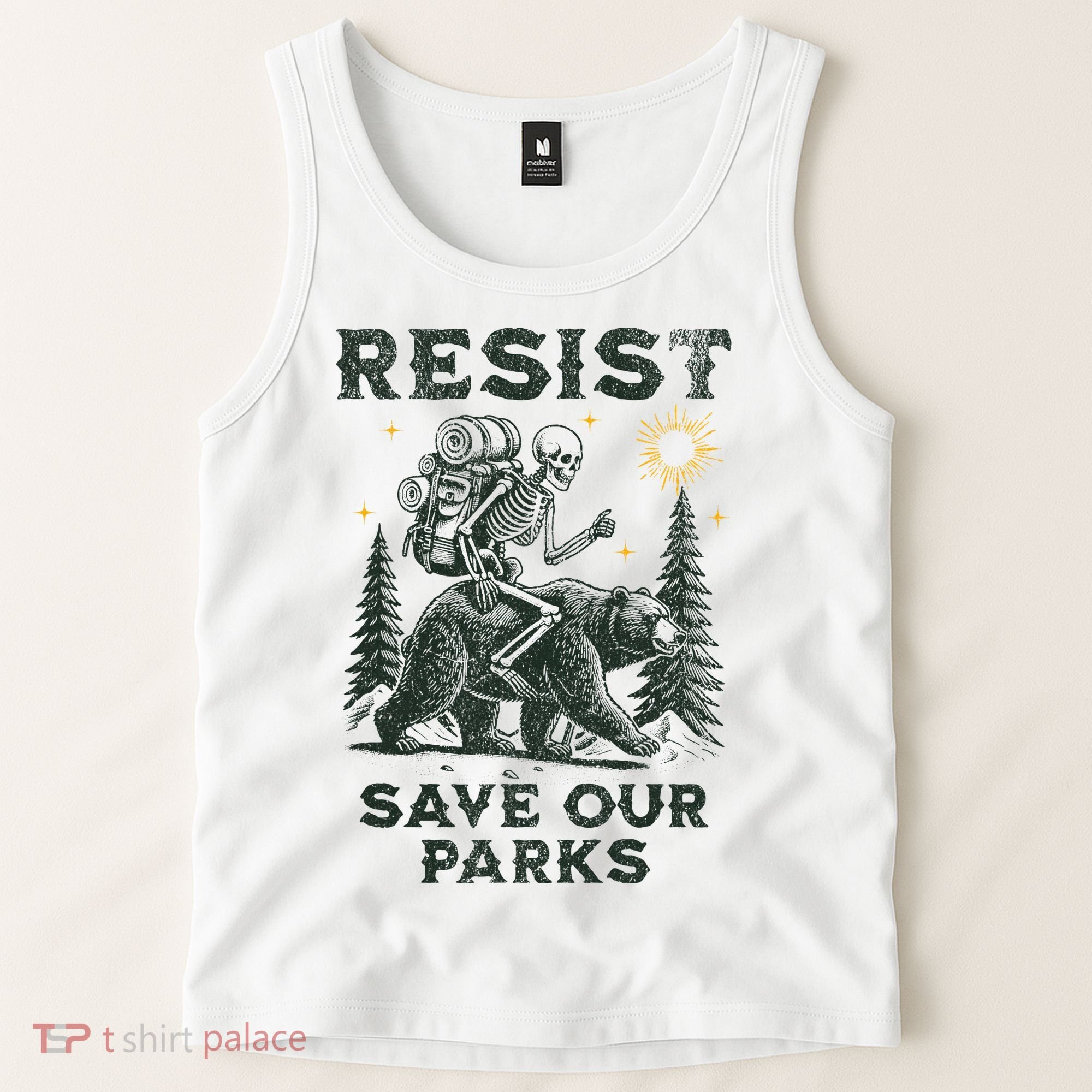 Resist Save Our Parks Alt US National Parks Bear Tank Top
