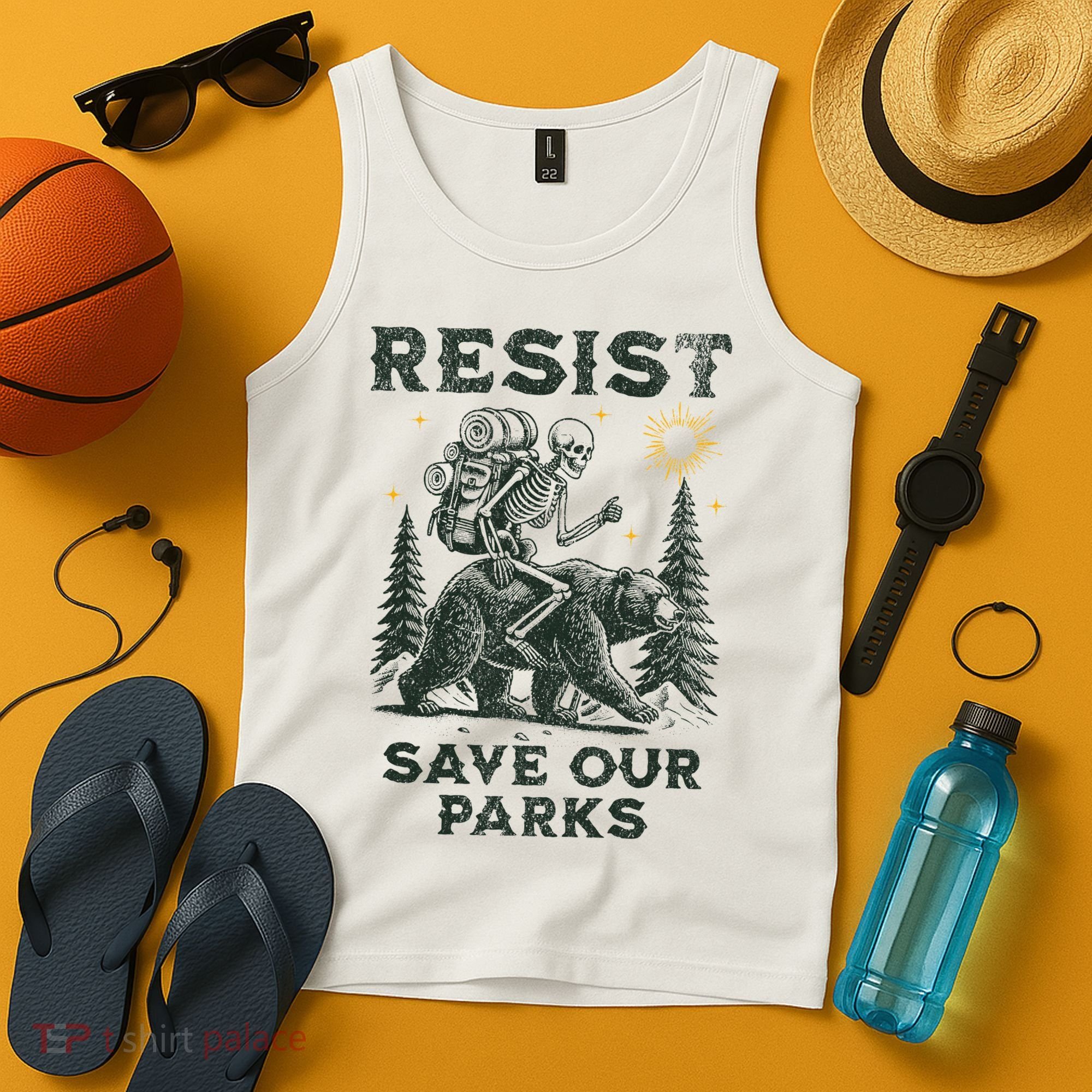 Resist Save Our Parks Alt US National Parks Bear Tank Top