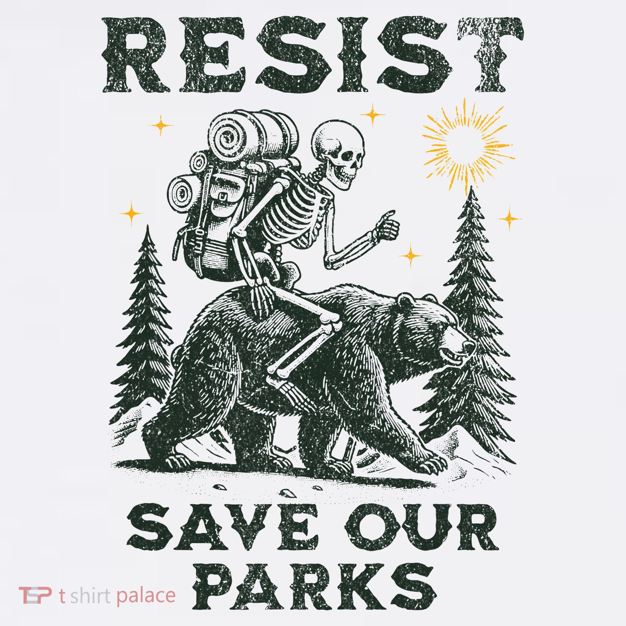 Resist Save Our Parks Alt US National Parks Bear Tank Top