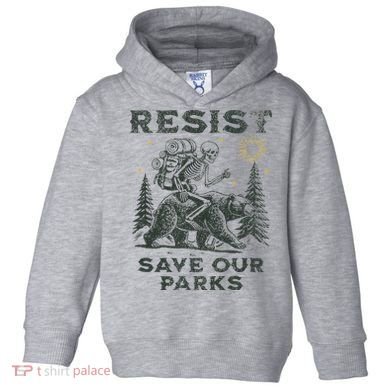 Resist Save Our Parks Alt Us National Parks Bear Toddler Hoodie