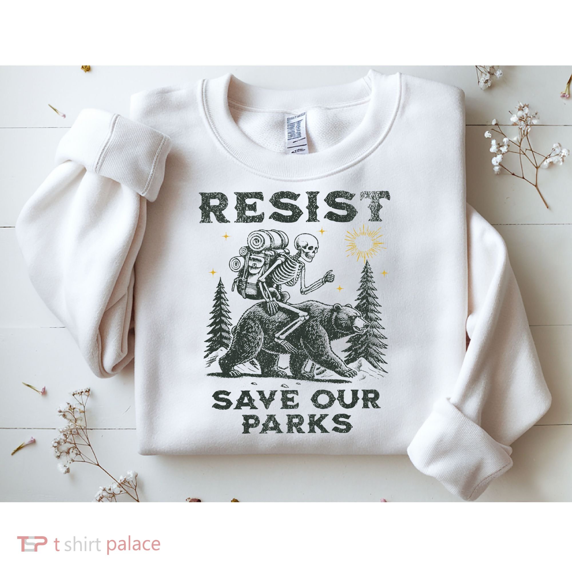 Resist Save Our Parks Alt Us National Parks Bear Sweatshirt
