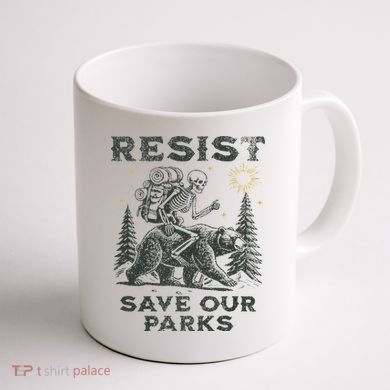 Resist Save Our Parks Alt Us National Parks Bear Coffee Mug back