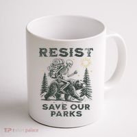 Resist Save Our Parks Alt Us National Parks Bear Coffee Mug thumb 1