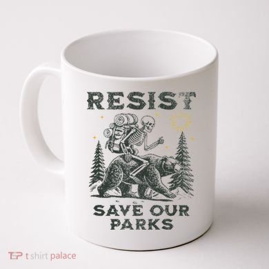 Resist Save Our Parks Alt Us National Parks Bear Coffee Mug