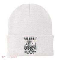 Resist Save Our Parks Alt Us National Parks Bear Beanie thumb 0