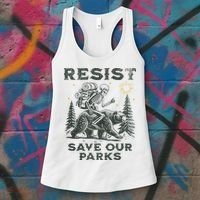 Resist Save Our Parks Alt Us National Parks Bear Women's Tank Top thumb 3