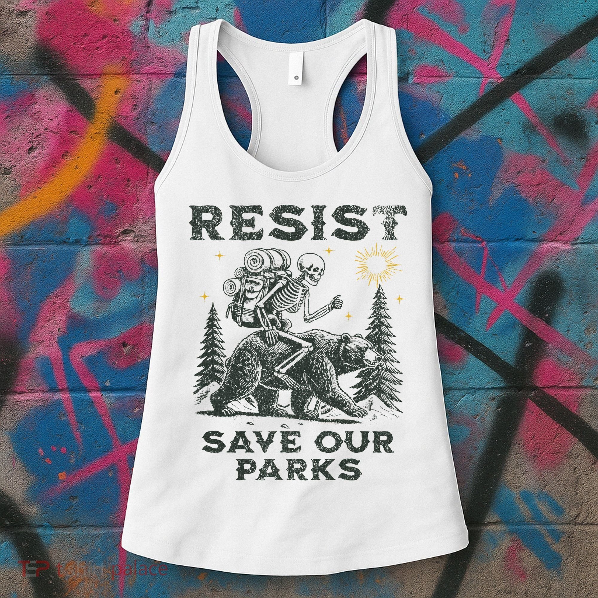 Resist Save Our Parks Alt Us National Parks Bear Women's Tank Top