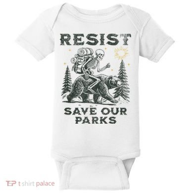 Resist Save Our Parks Alt Us National Parks Bear Baby Bodysuit