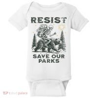 Resist Save Our Parks Alt Us National Parks Bear Baby Bodysuit thumb 0