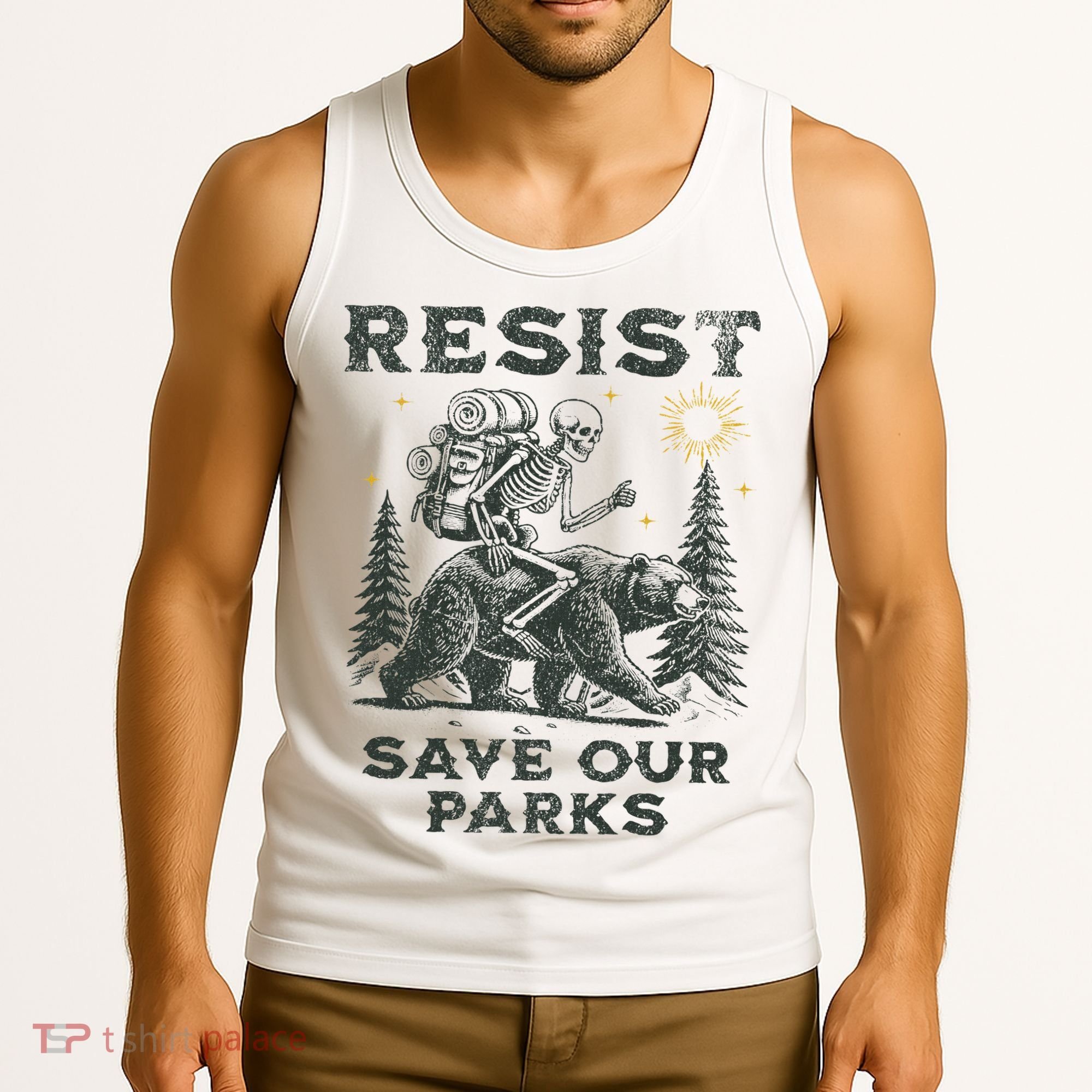 Resist Save Our Parks Alt Us National Parks Bear Tank Top
