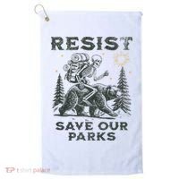 Resist Save Our Parks Alt Us National Parks Bear Golf Towel thumb 0