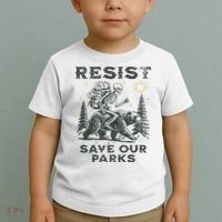 Resist Save Our Parks Alt Us National Parks Bear Toddler T-Shirt thumb 2