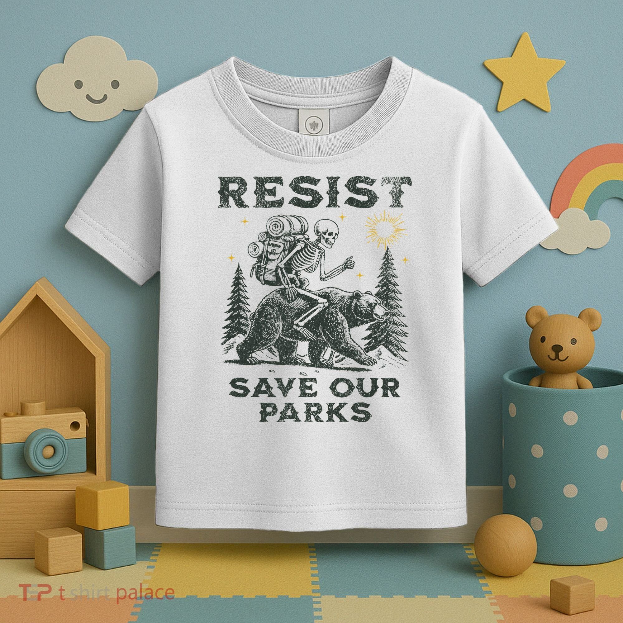 Resist Save Our Parks Alt Us National Parks Bear Toddler T-Shirt