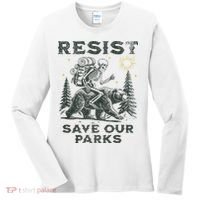 Resist Save Our Parks Alt Us National Parks Bear Women's Long Sleeve Shirt thumb 0