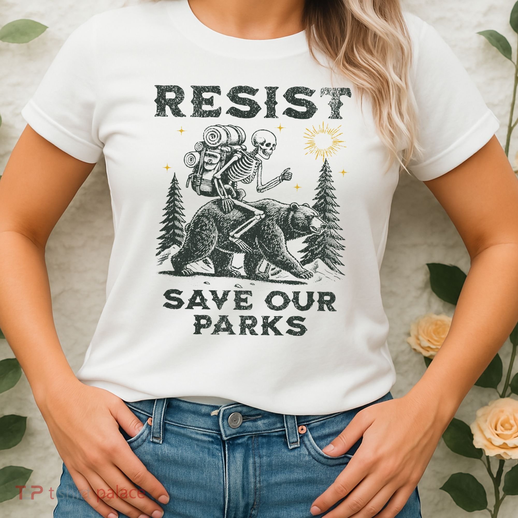Resist Save Our Parks Alt Us National Parks Bear Women's T-Shirt