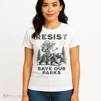 Resist Save Our Parks Alt Us National Parks Bear Women's T-Shirt thumb 4