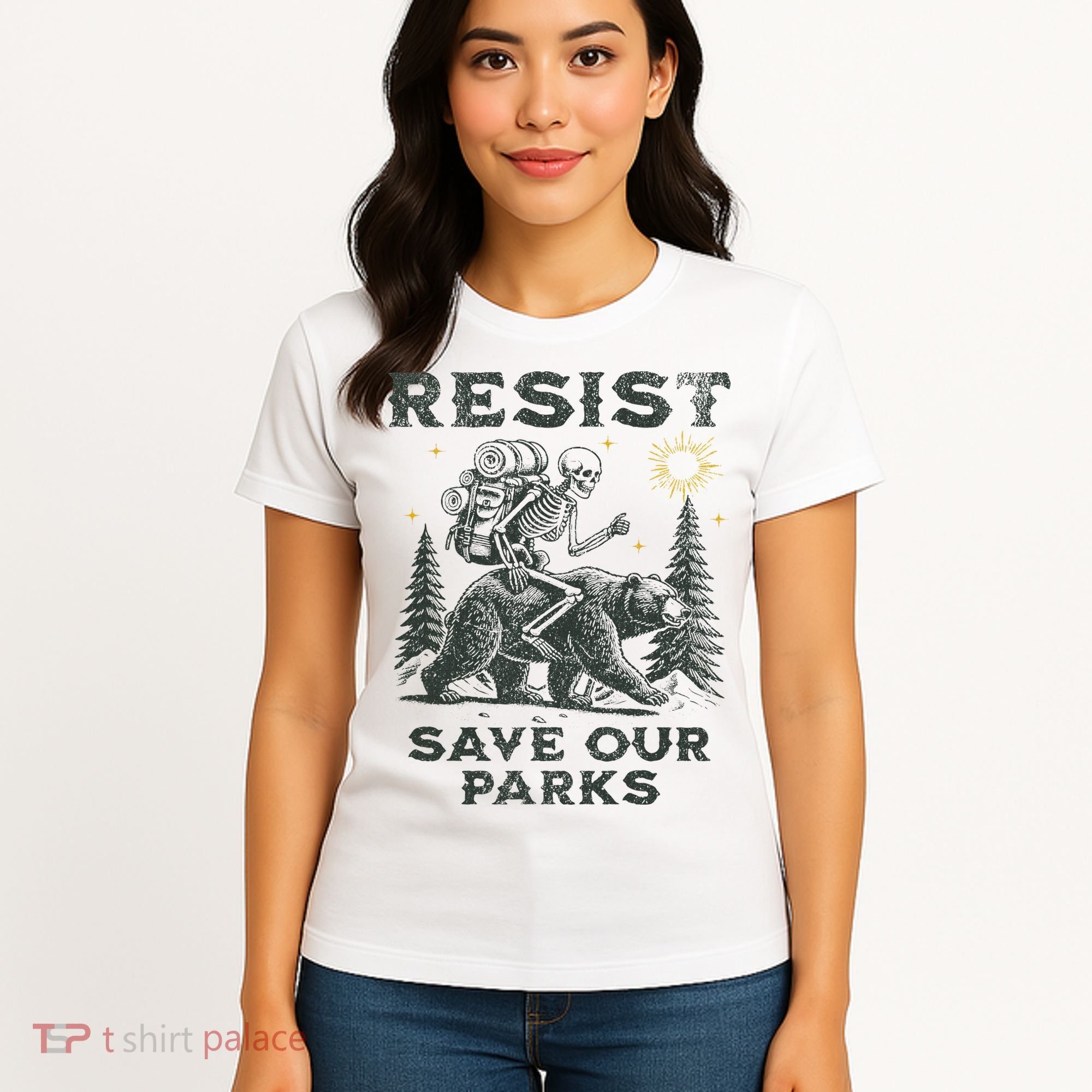 Resist Save Our Parks Alt Us National Parks Bear Women's T-Shirt