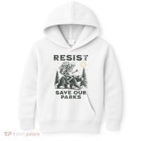 Resist Save Our Parks Alt Us National Parks Bear Kids Hoodie thumb 0